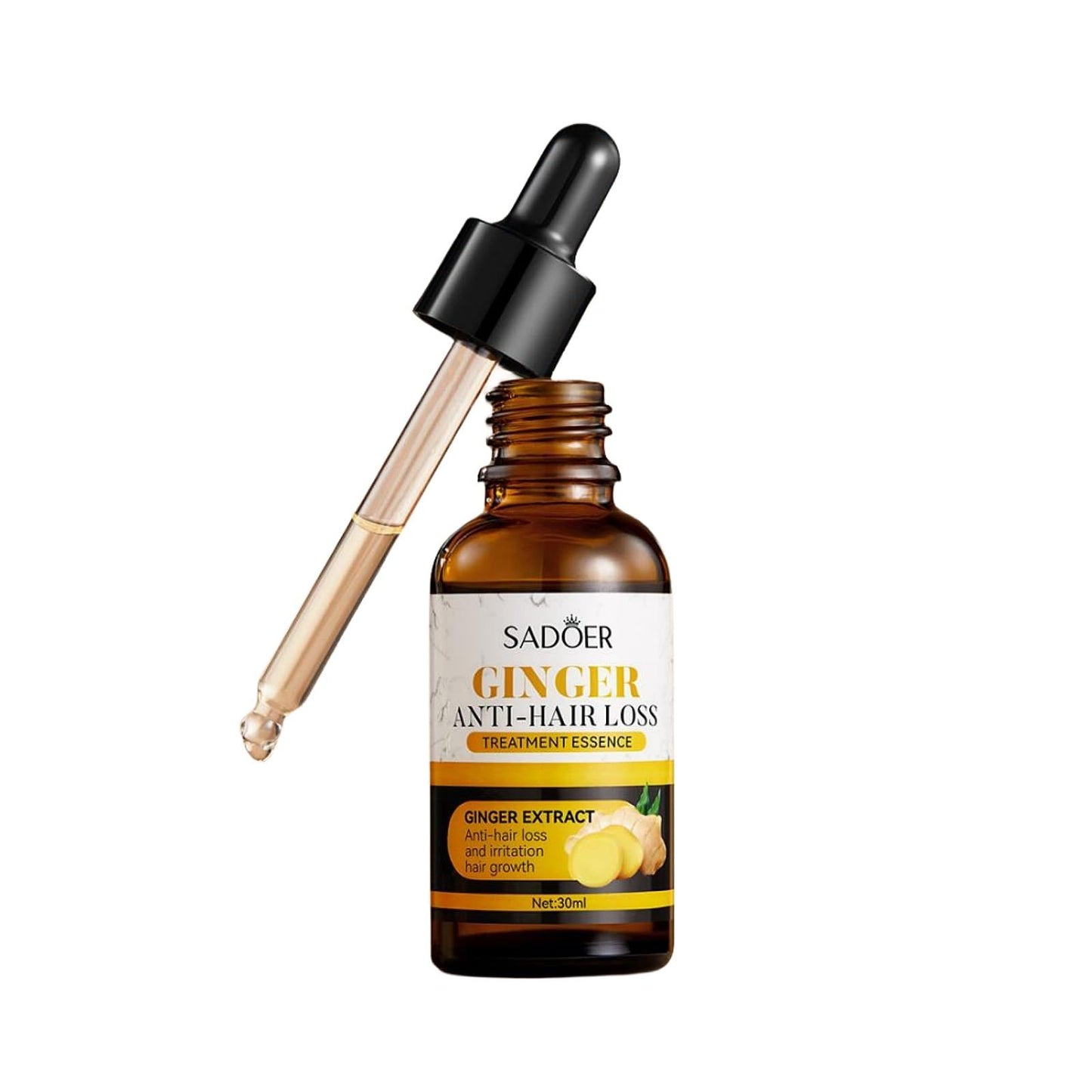 Huile Capillaire Éclat Gingembre & Ginseng Elyas Paris™ - Soin Anti-Chute & Croissance