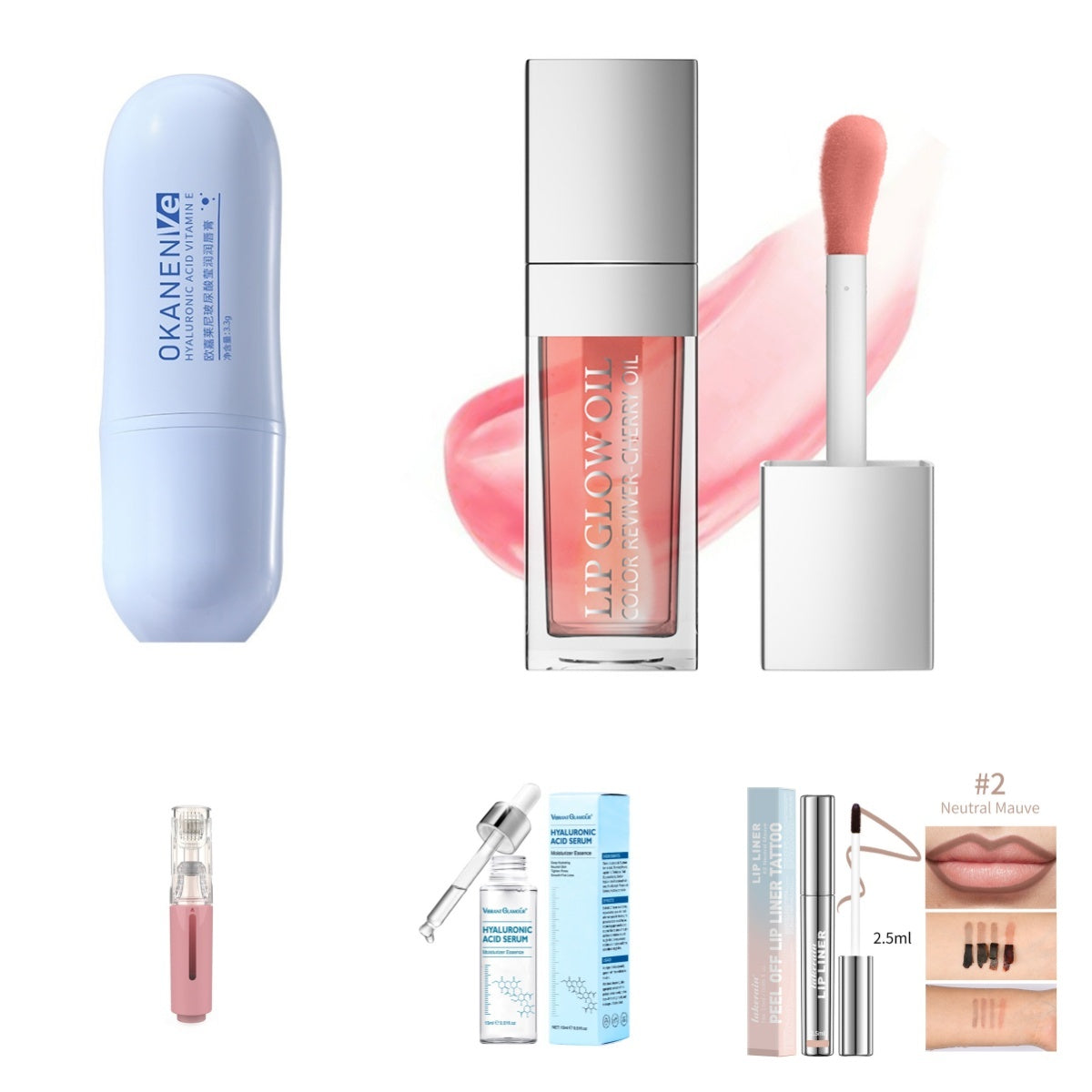 Coffret Éclat & Hydratation Elyas Paris™ — Sérum Visage & Soin des Lèvres à l’Acide Hyaluronique